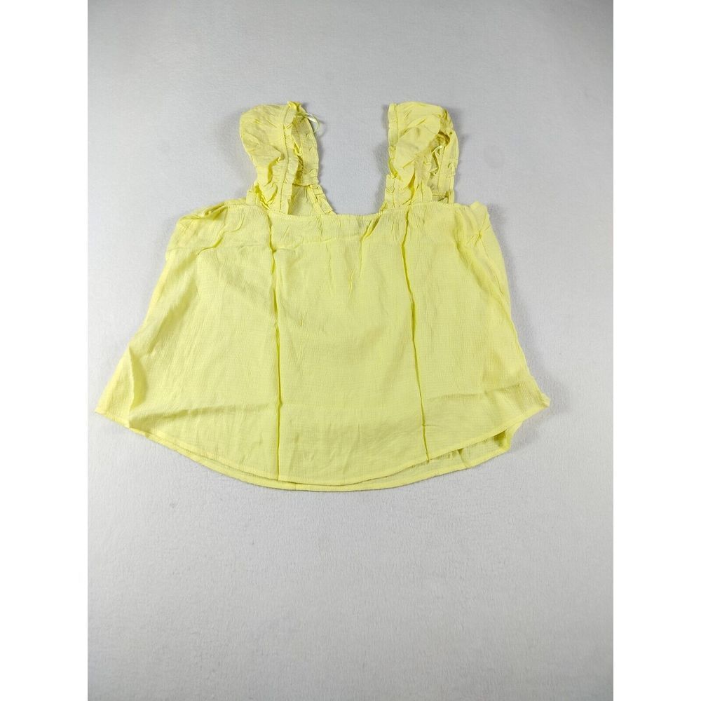 Perch Blu Pepper Tank Top 1XL Yellow Babydoll‎ Ruffles Cottagecore Prairiecore - Picture 2 of 7